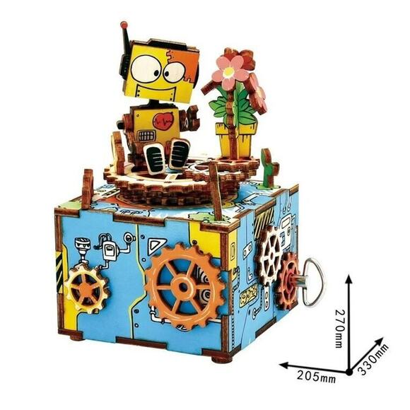 Robotime Music Box Machinarium 3D Machine Cut Wooden Puzzle The Imposible Dream - Picture 2 of 3